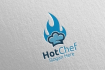 Hot Chef Food Logo For Restaurant Or Cafe  Screenshot 4