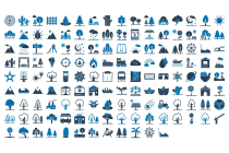Nature Parks and Plants Icons Pack AI SVG EP Screenshot 2