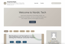 Nordic Tech - Minimalist WordPress Blog Theme Screenshot 1